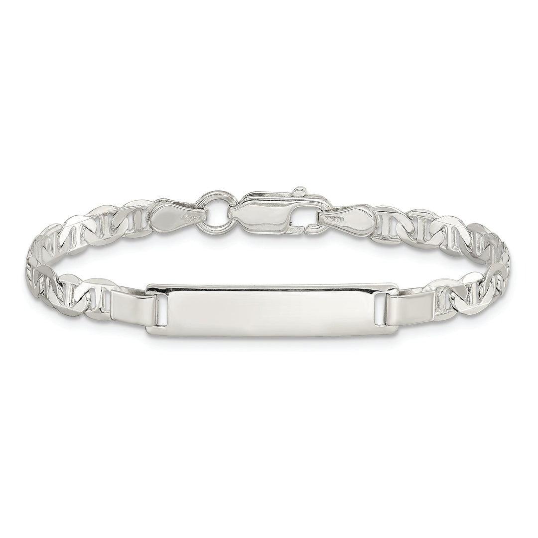 Silver Engraveable Childrens ID Anchor Bracelet