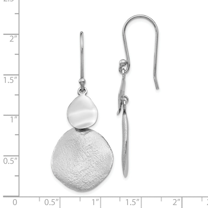 Silver Radiant Essence Polished Dangle Earrings