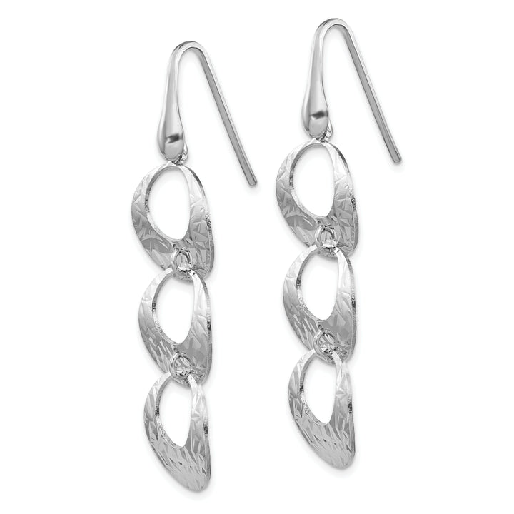 Sterling Silver Polished D.C Dangle Earrings