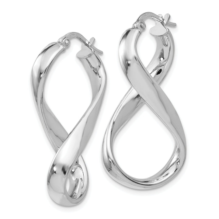 Sterling Silver Polished Twisted Hoop Earrings