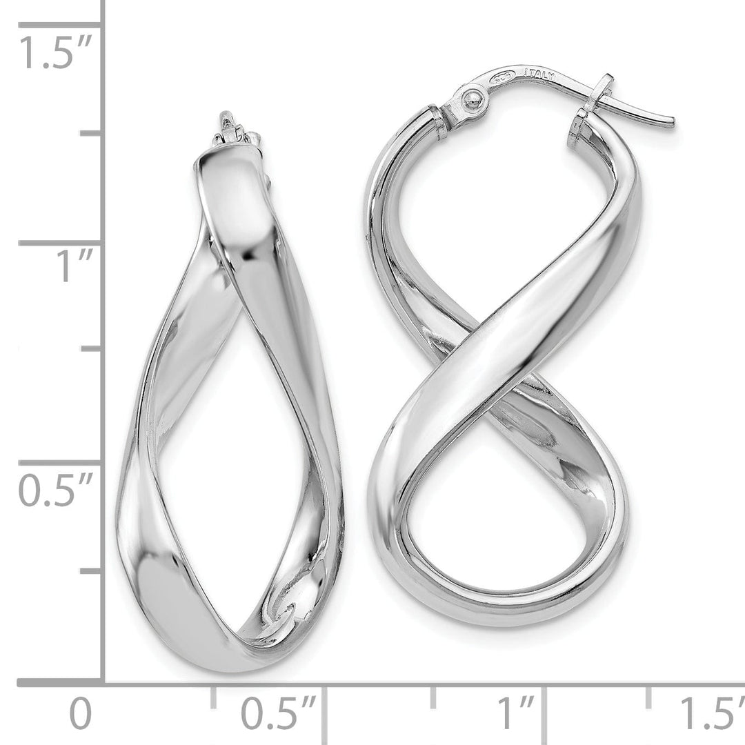 Sterling Silver Polished Twisted Hoop Earrings