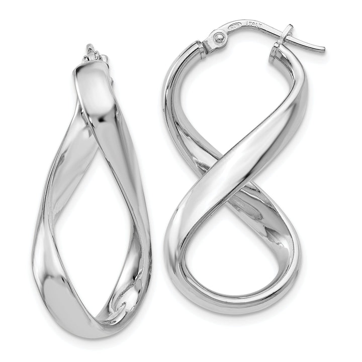 Sterling Silver Polished Twisted Hoop Earrings