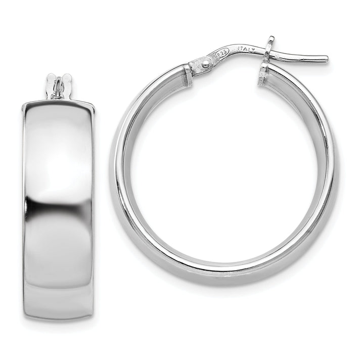 Sterling Silver Hinged Hoop Earrings