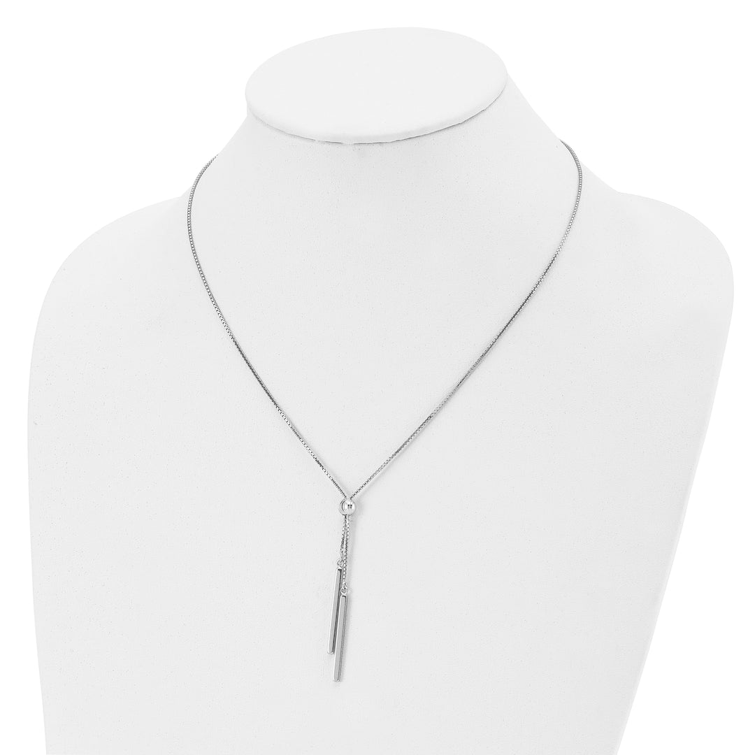 Sterling Silver Polished Adjustable Necklace