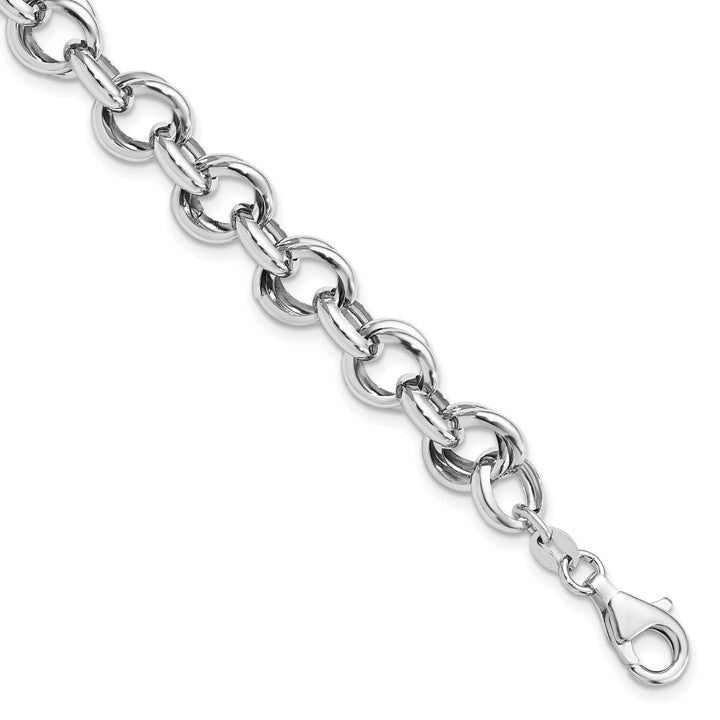 Silver Polished Fancy Link Bracelet