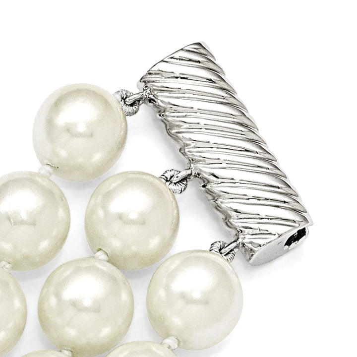 Majestik White Shell Pearl Necklace