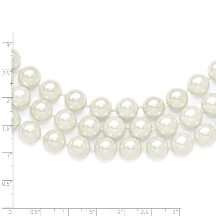 Majestik White Shell Pearl Necklace