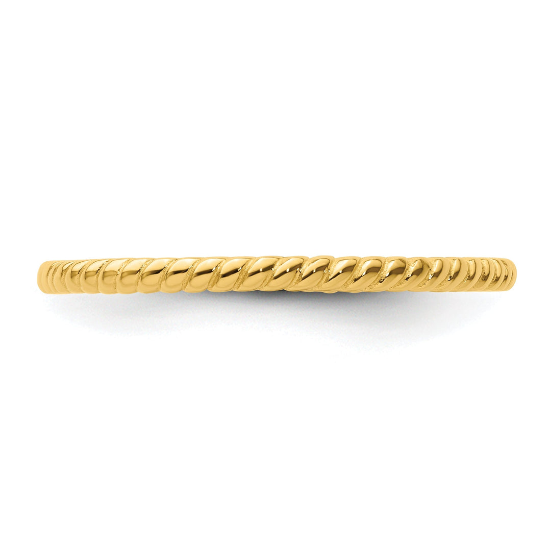 Sterling Silver Gold-Plated Twisted Ring