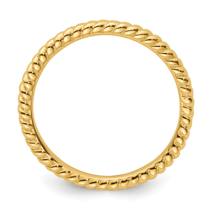 Sterling Silver Gold-Plated Twisted Ring