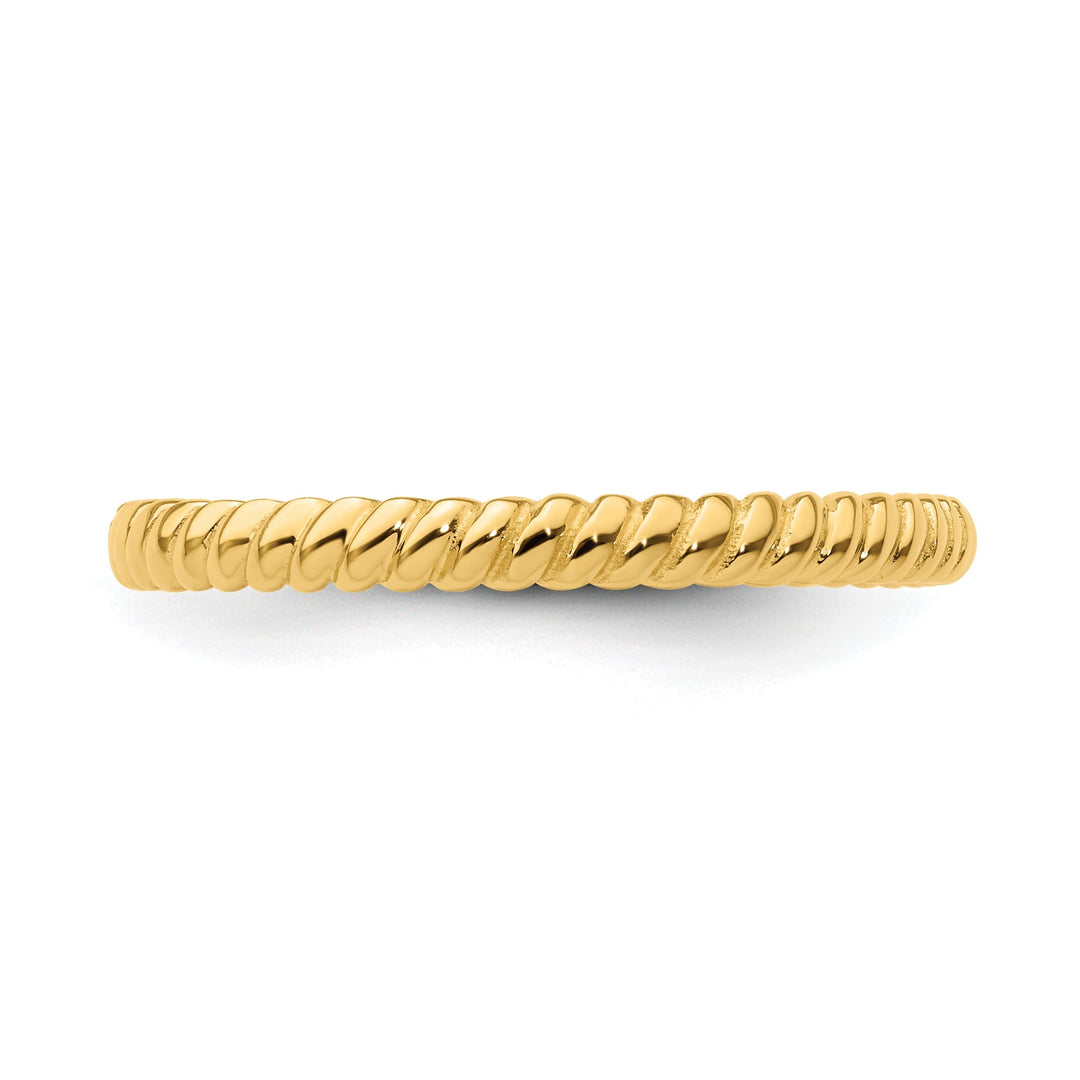 Sterling Silver Gold-Plated Twisted Ring