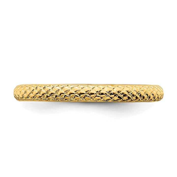 Sterling Silver Gold-Plated Cable Ring