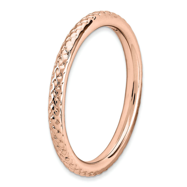 Sterling Silver Pink-Plated Cable Ring