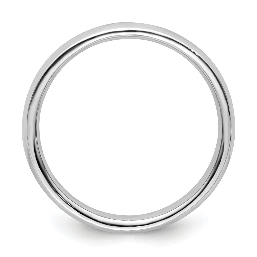 Sterling Silver Rhodium Polished Ring