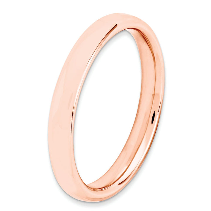 Sterling Silver Pink-Plated Polished Ring