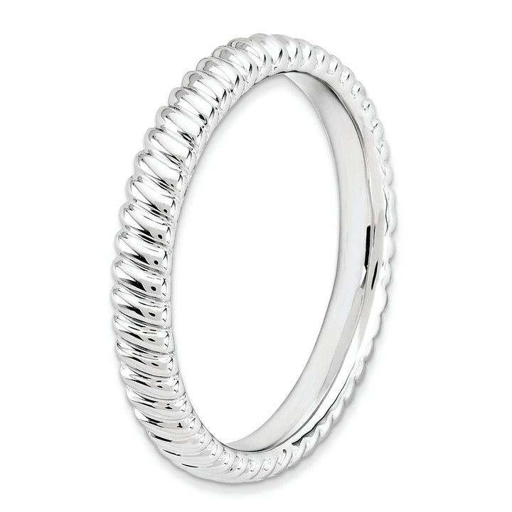 Sterling Silver Rhodium Ring