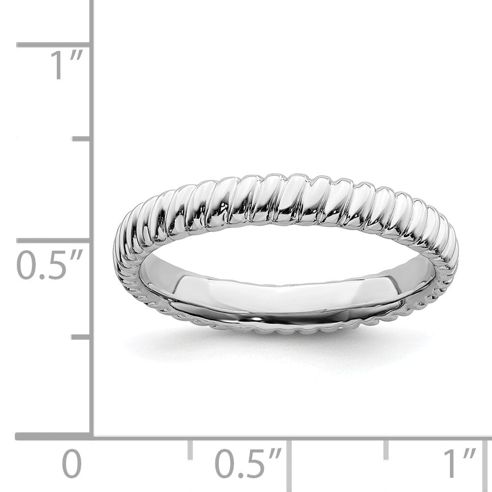 Sterling Silver Rhodium Ring