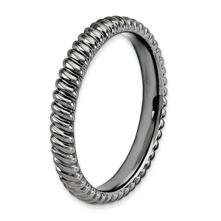 Sterling Silver Black-Plated Ring