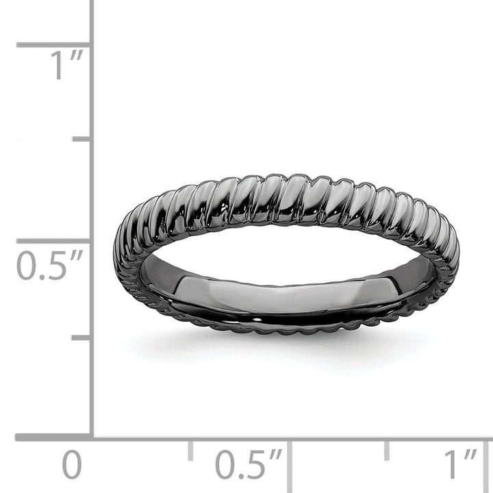 Sterling Silver Black-Plated Ring