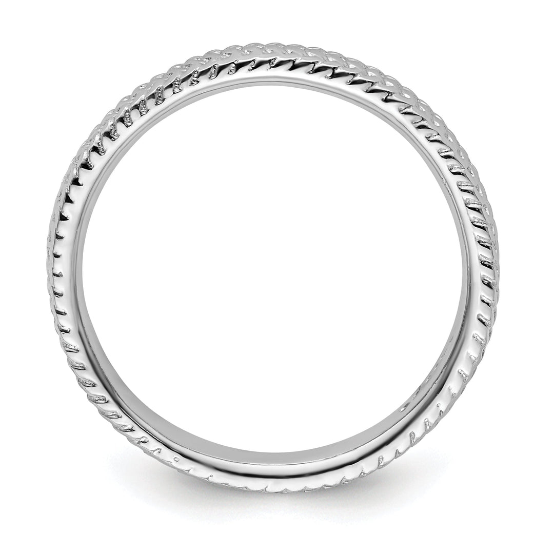 Sterling Silver Rhodium Ring