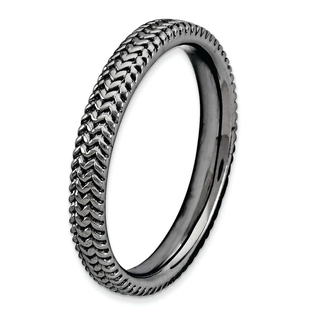 Sterling Silver Black-Plated Ring