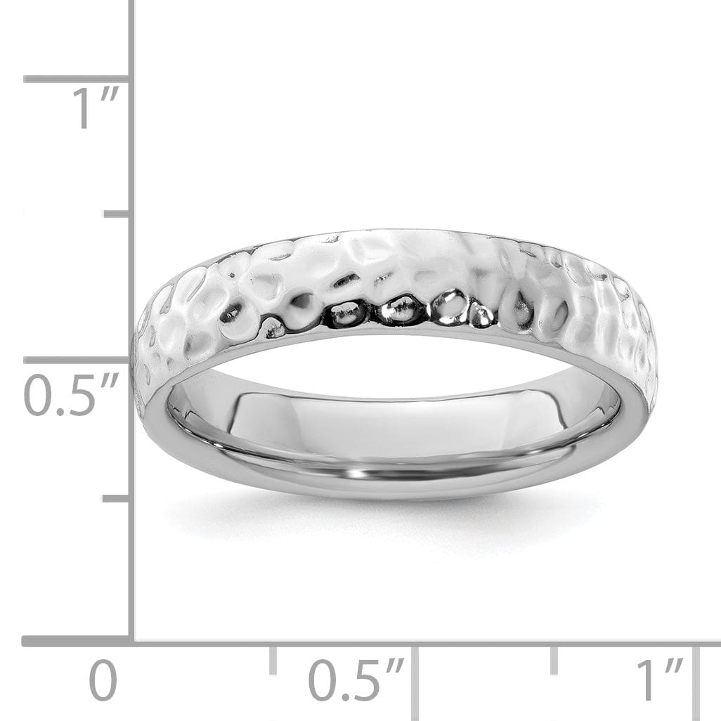 Sterling Silver Rhodium Ring