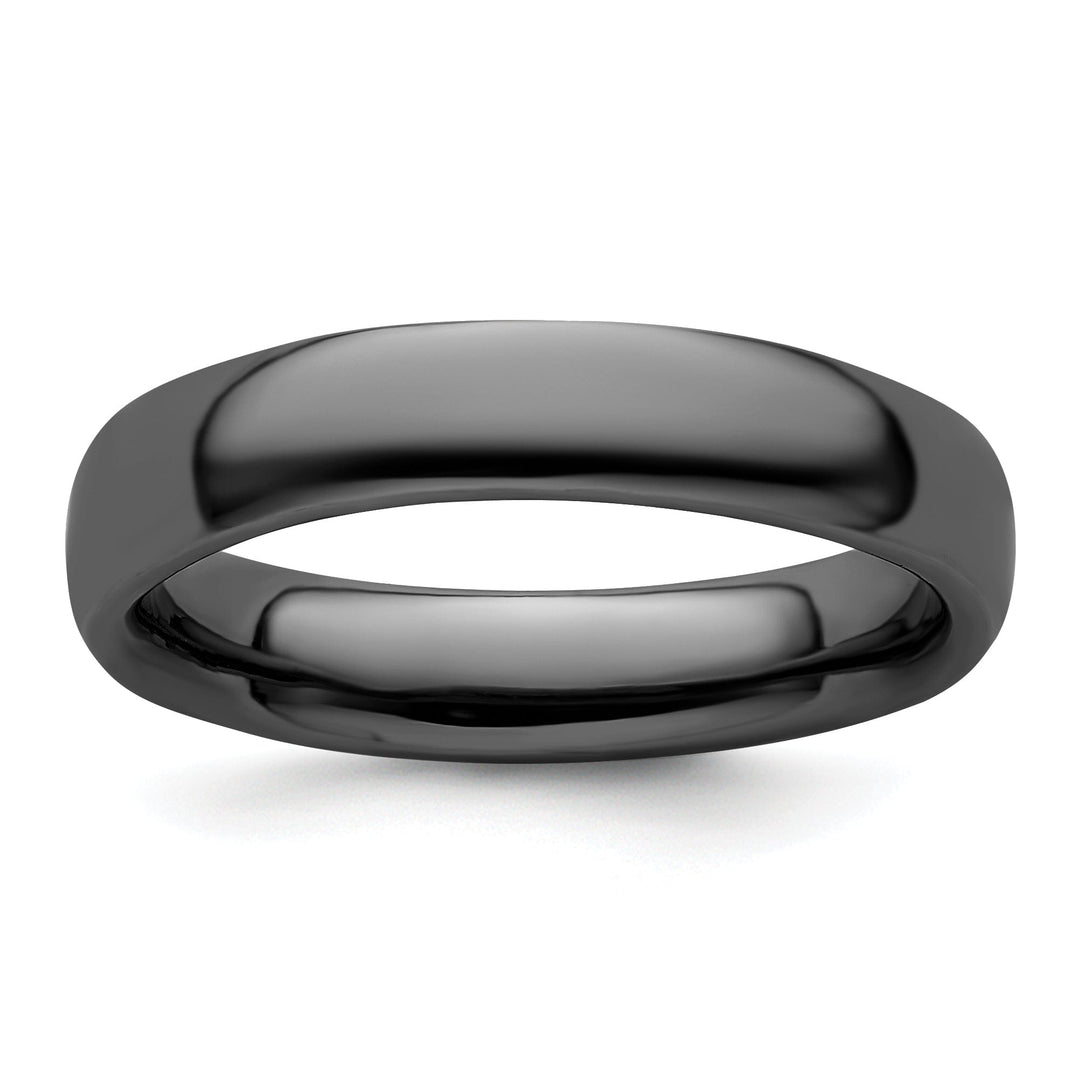 Sterling Silver Black-Plated Polished Ring