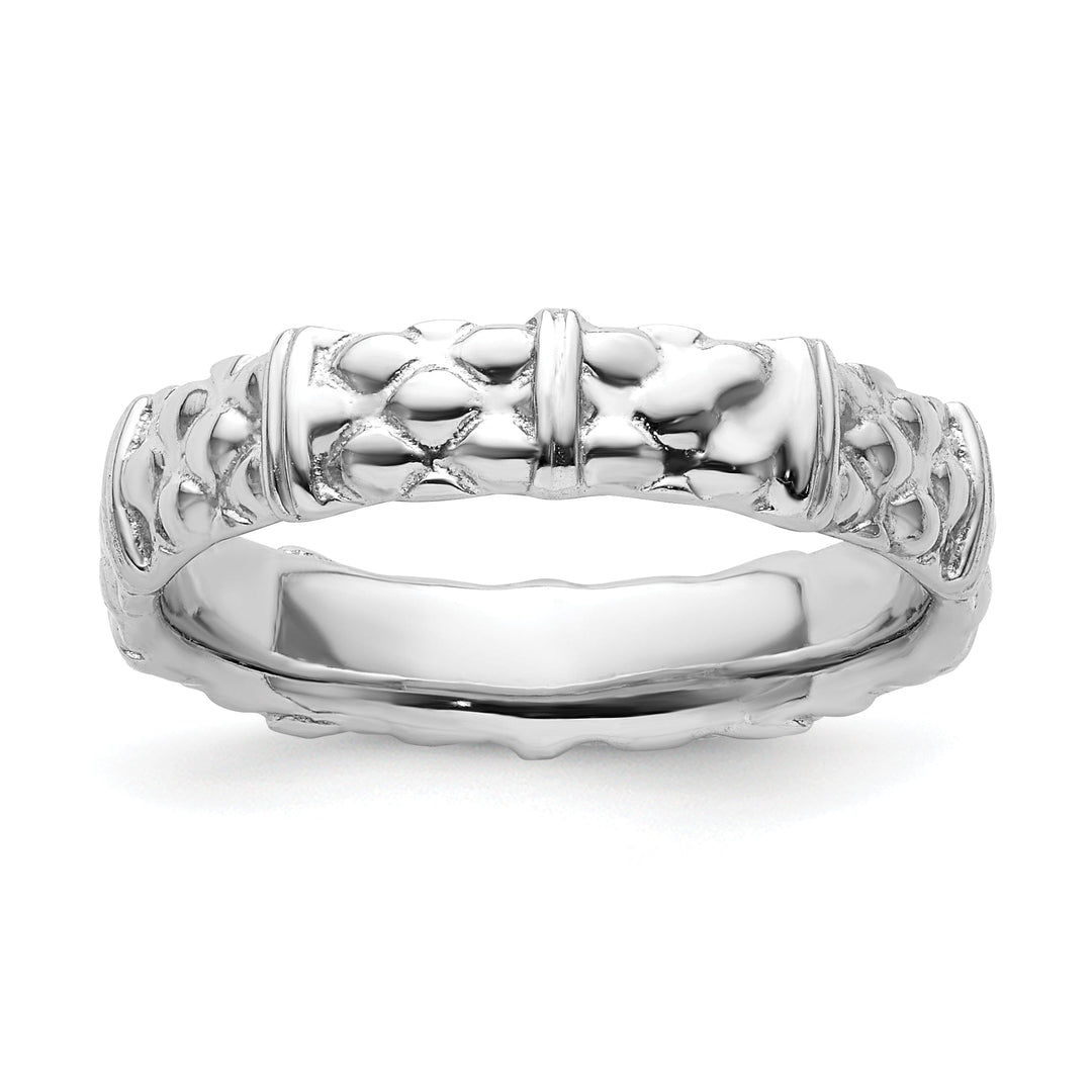 Sterling Silver Rhodium Ring