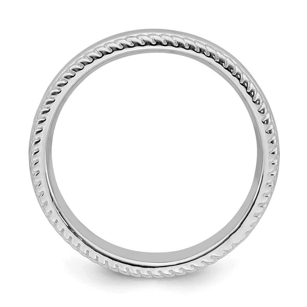 Sterling Silver Rhodium Ring