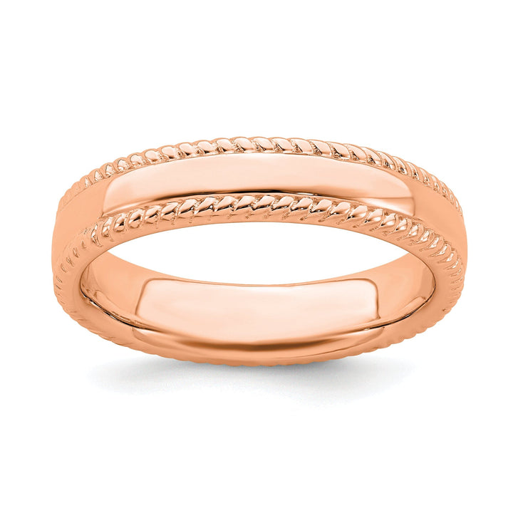 Sterling Silver Pink-Plated Ring