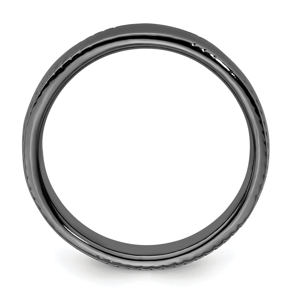 Sterling Silver Black-Plated Ring