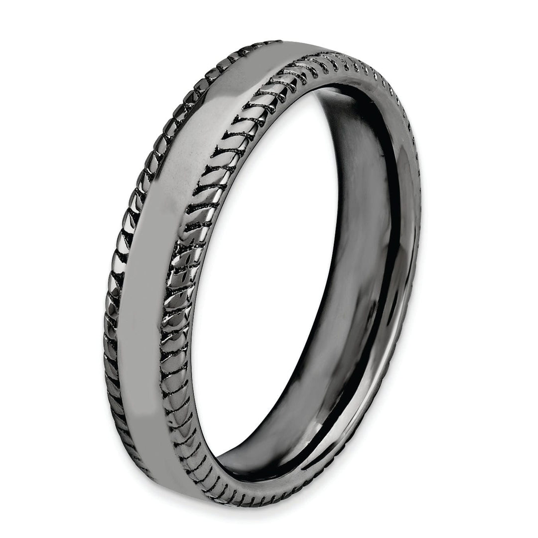 Sterling Silver Black-Plated Ring