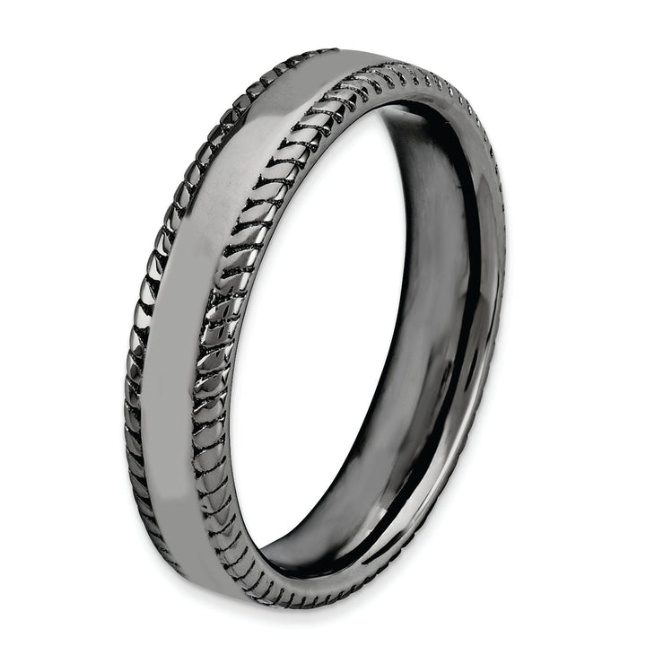 Sterling Silver Black-Plated Ring