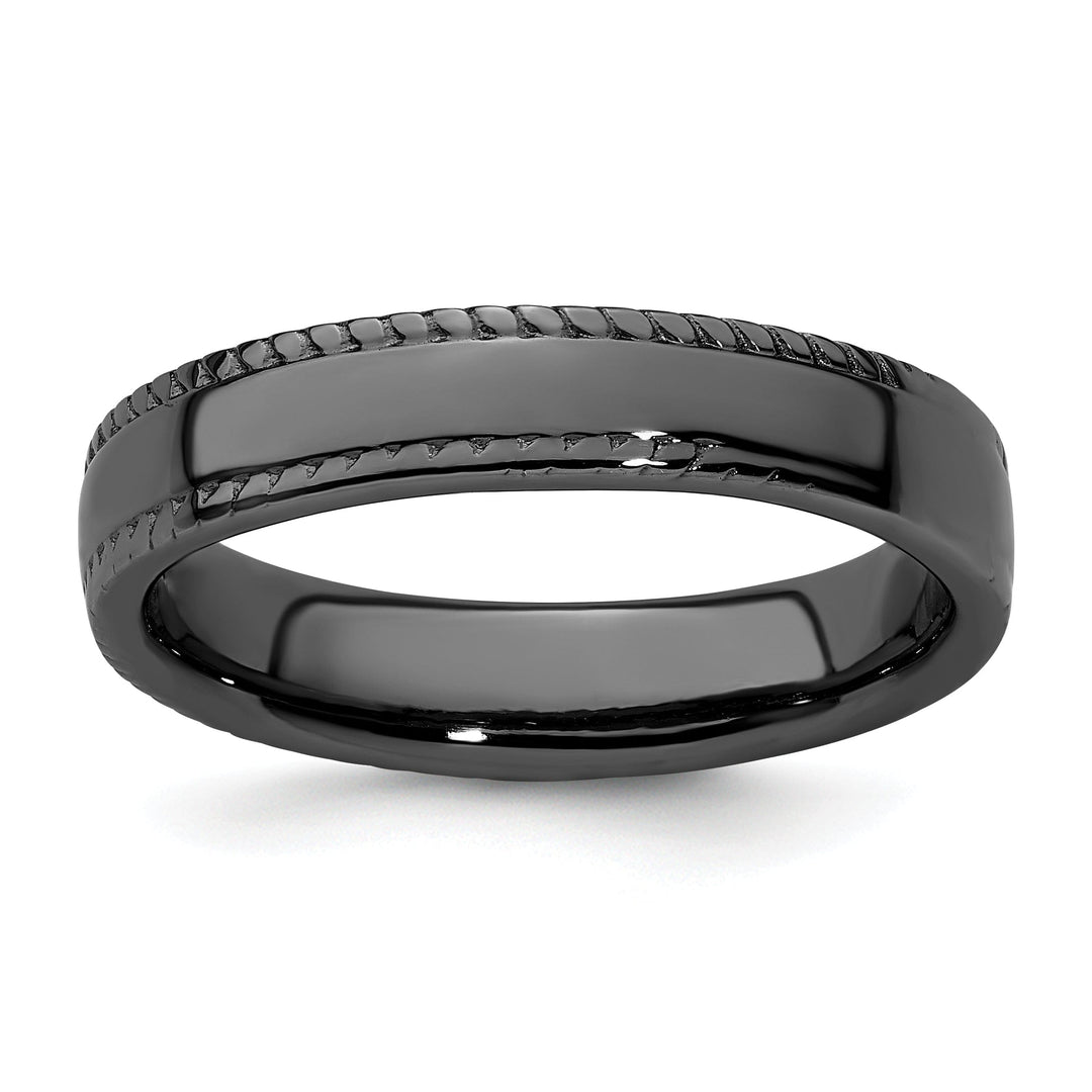 Sterling Silver Black-Plated Ring