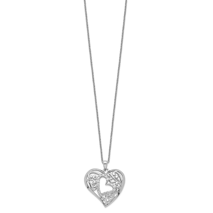 Sterling Silver Forever My Heart Necklace