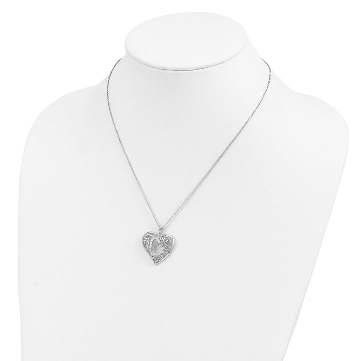 Sterling Silver Forever My Heart Necklace