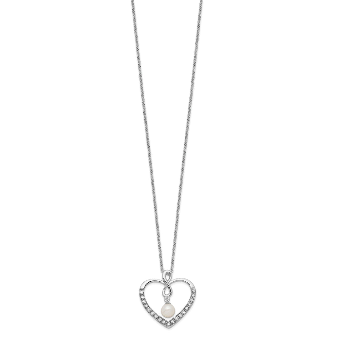 Sterling Silver Cultured Pearl My Friend Necklace