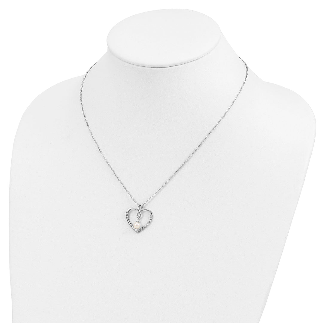 Sterling Silver Cultured Pearl My Friend Necklace