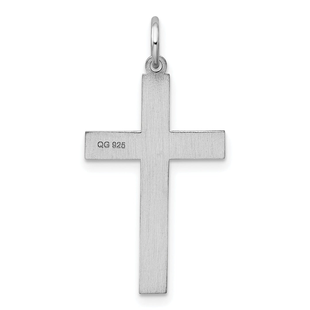 Sterling Silver Laser Designed Cross Pendant