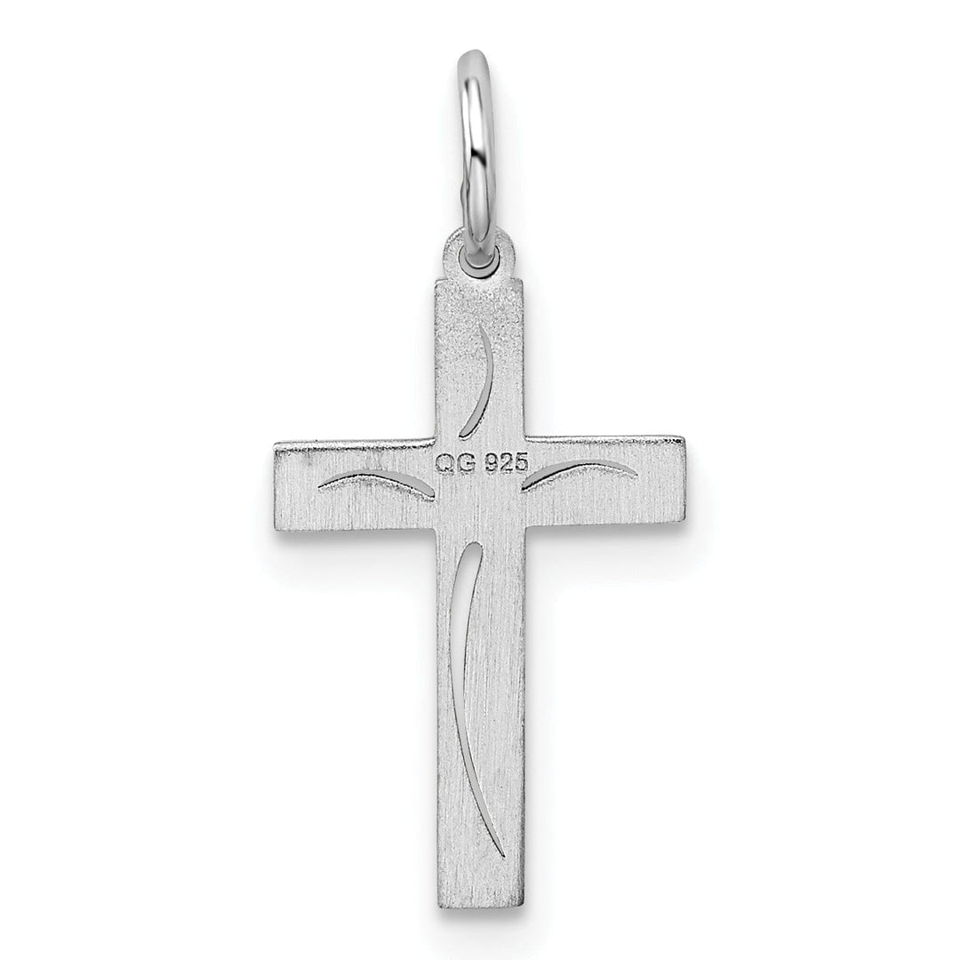 Sterling Silver Laser Designed Cross Pendant