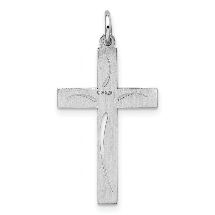 Sterling Silver Laser Designed Cross Pendant