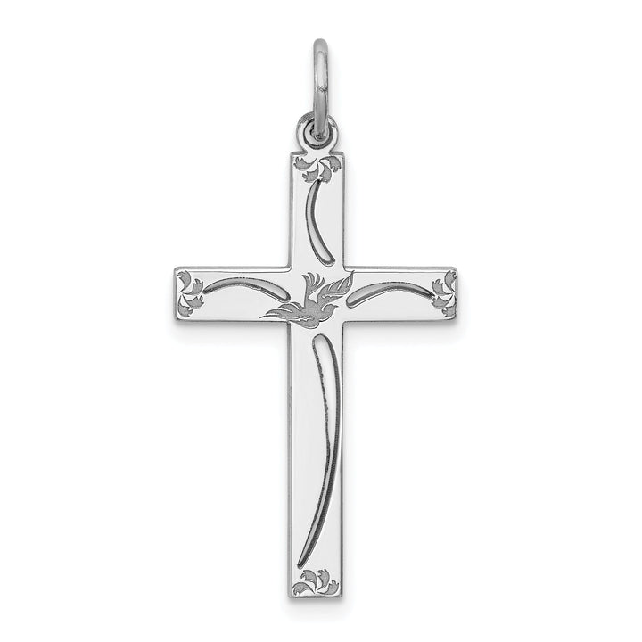 Sterling Silver Laser Designed Cross Pendant