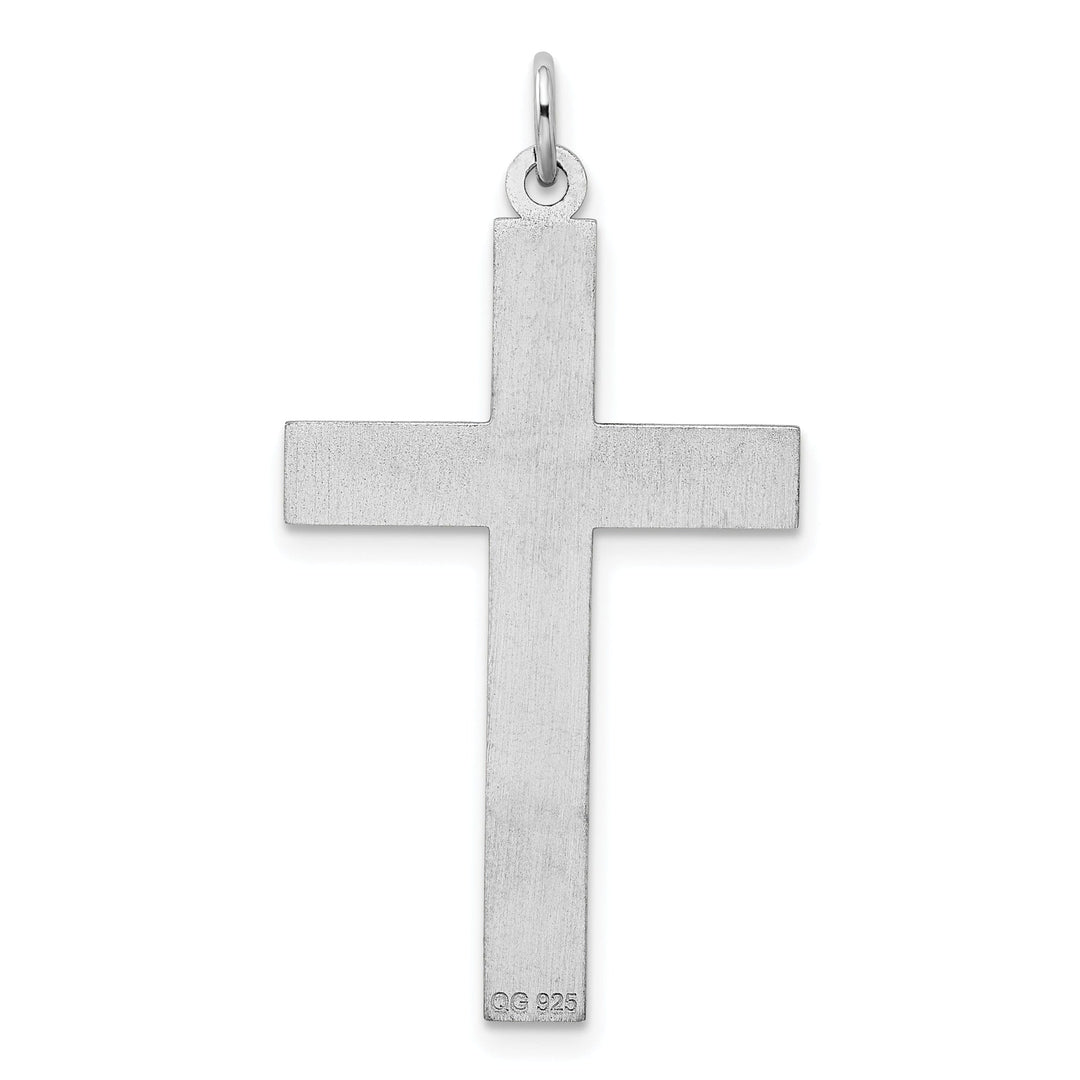 Sterling Silver Laser Designed Cross Pendant