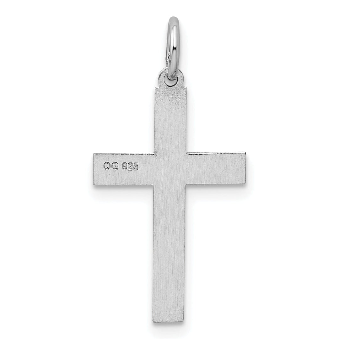 Sterling Silver Laser Designed Cross Pendant