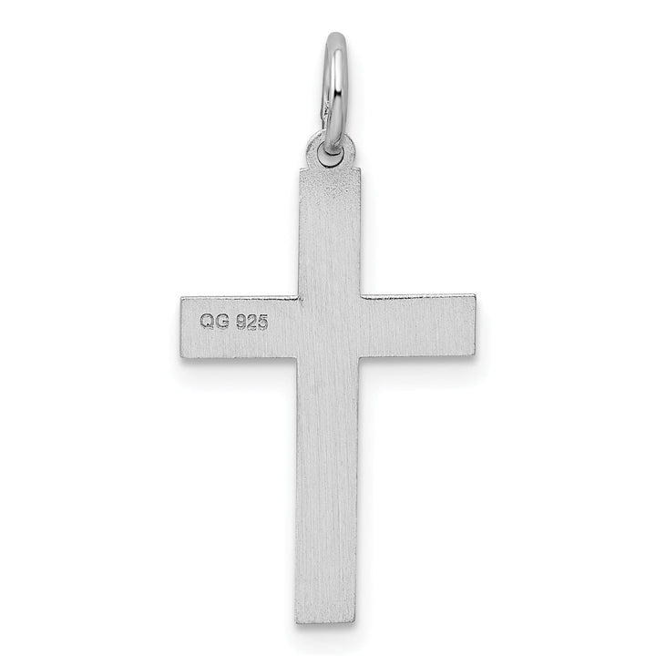 Sterling Silver Laser Designed Cross Pendant