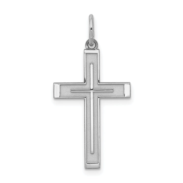 Sterling Silver Laser Designed Cross Pendant