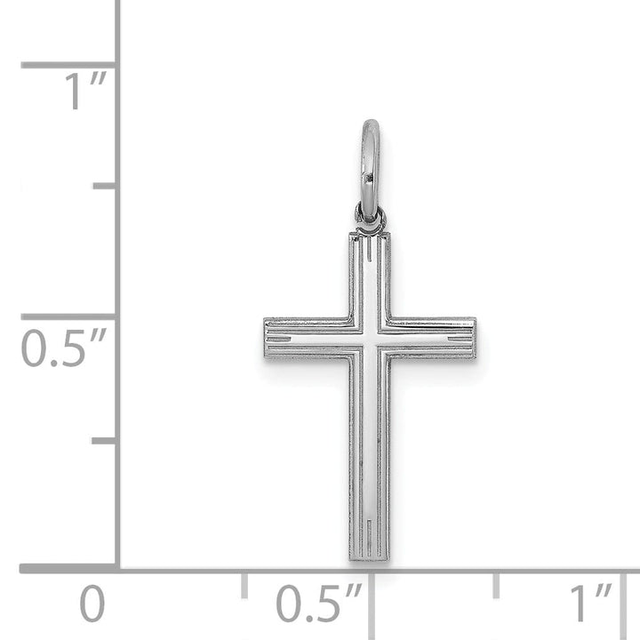 Sterling Silver Laser Designed Cross Pendant