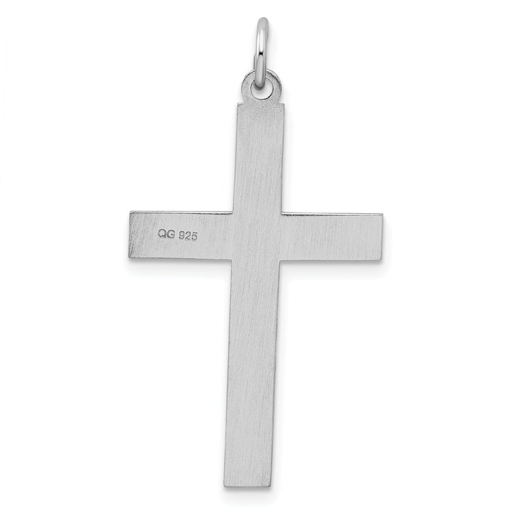 Sterling Silver Laser Designed Cross Pendant