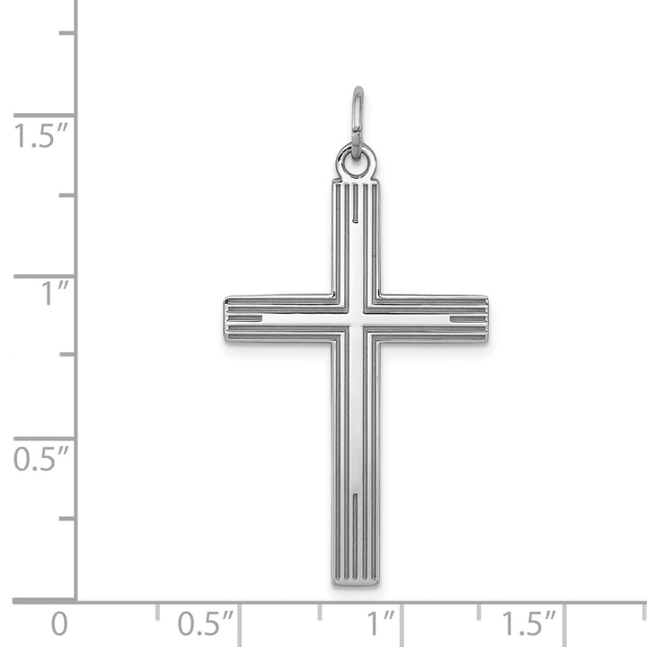 Sterling Silver Laser Designed Cross Pendant