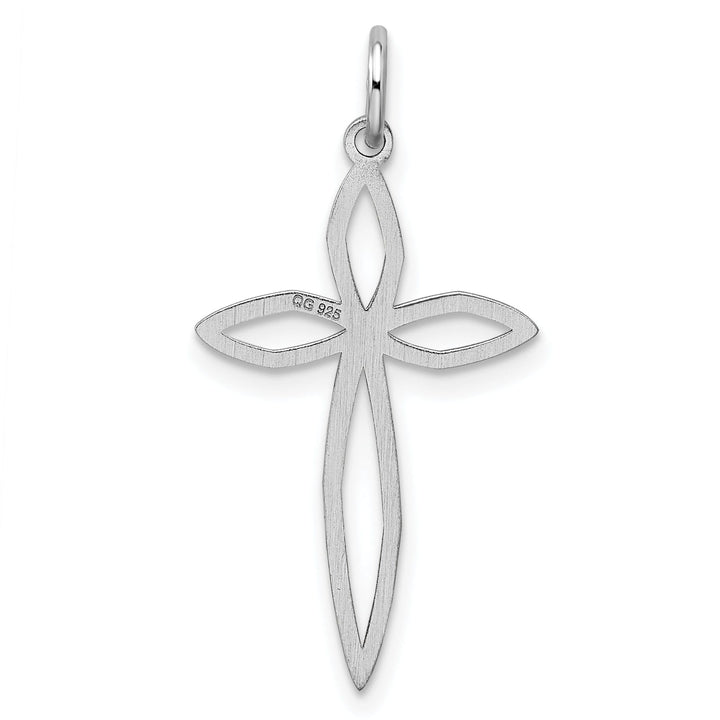 Sterling Silver Laser Designed Cross Pendant