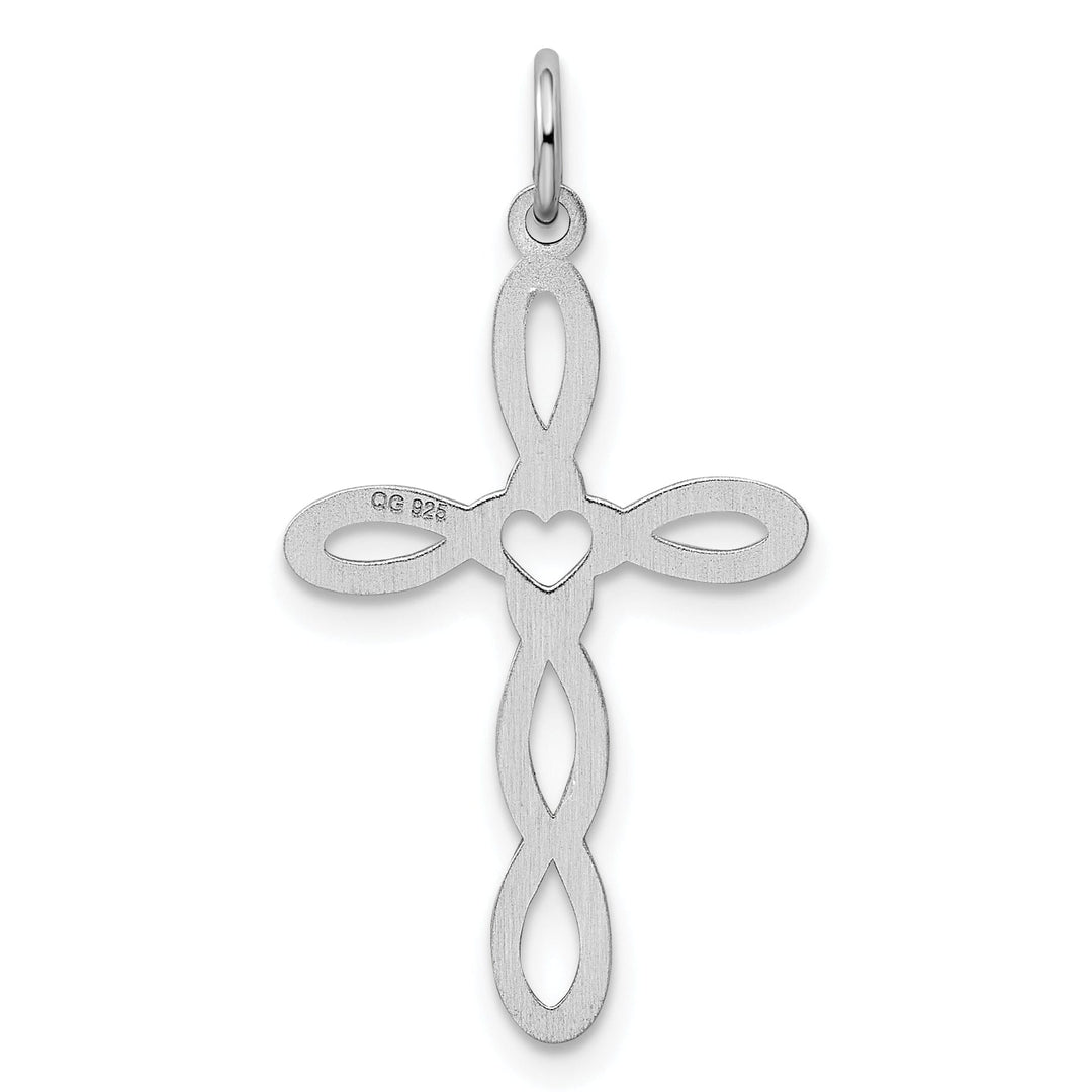 Sterling Silver Laser Designed Cross Pendant